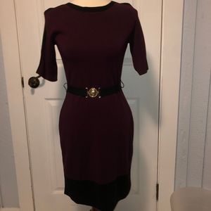 Ralph Lauren Maroon and Navy Bodycon dress